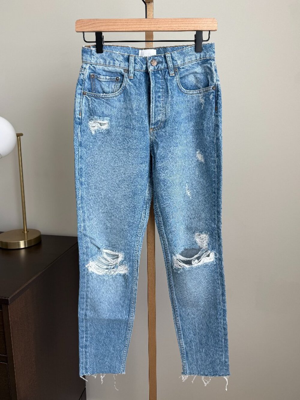 BOYISH The Billy High Rise Skinny Distressed Jeans